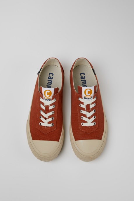 Camper AU Camaleon Red Recycled Cotton Sneakers For Men New Arrivals