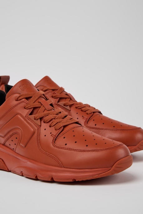 Camper AU Design Drift Red Leather Sneakers For Men