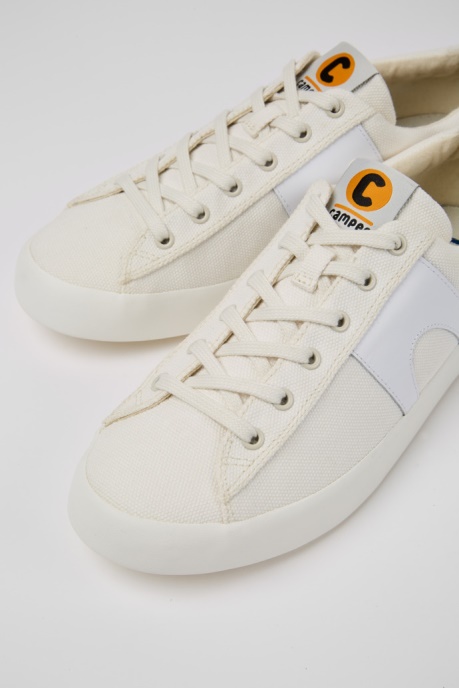 Exclusive Camper AU Imar White Leather And Recycled Cotton Sneakers For Men