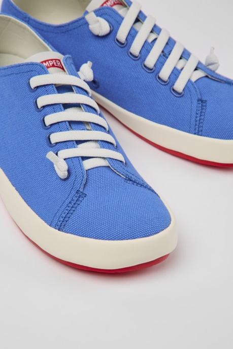 Camper AU Design Peu Rambla Blue Recycled Cotton Sneakers For Men