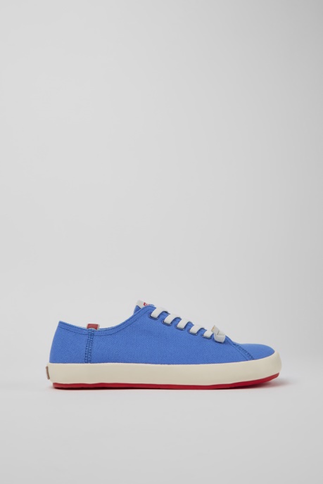 Camper AU Design Peu Rambla Blue Recycled Cotton Sneakers For Men