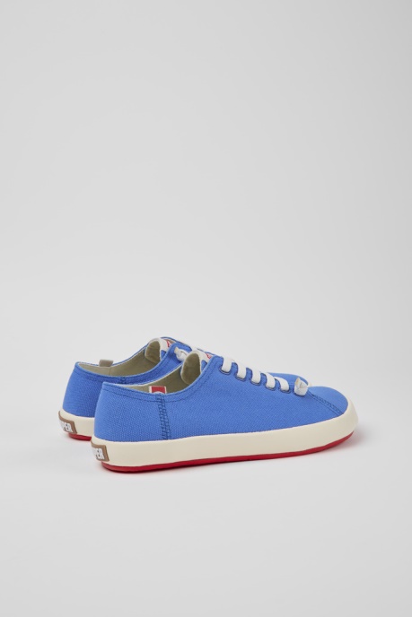 Camper AU Design Peu Rambla Blue Recycled Cotton Sneakers For Men