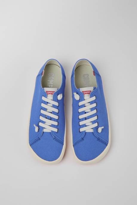 Camper AU Design Peu Rambla Blue Recycled Cotton Sneakers For Men