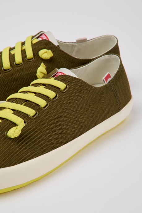 Camper AU Design Peu Rambla Green Recycled Cotton Sneakers For Men