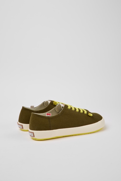Camper AU Design Peu Rambla Green Recycled Cotton Sneakers For Men