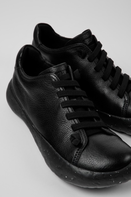 Peu Stadium Black Leather Sneakers For Men Exclusive Camper AU