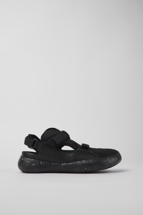 Camper AU Design Peu Stadium Black Semi-Open Sneakers For Men