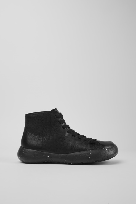 Peu Stadium Black Leather Ankle Boots For Men Camper AU New Arrivals