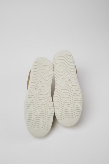 Runner K21 Beige And Blue Leather And Nubuck Sneakers For Men Exclusive Camper AU