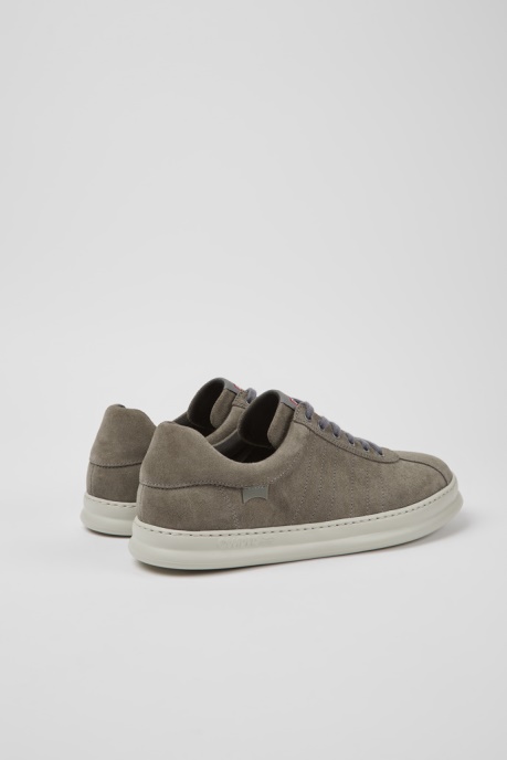 Camper AU Runner Grey Leather Sneakers For Men New Arrivals