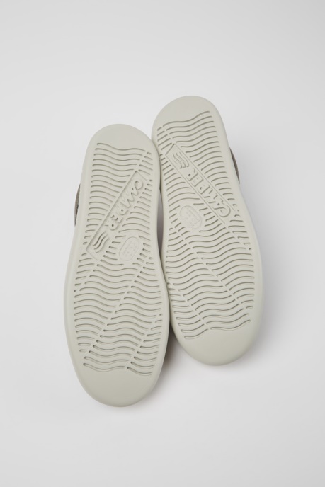 Camper AU Runner Grey Leather Sneakers For Men New Arrivals