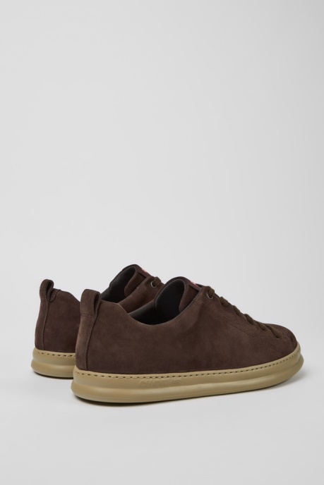 Camper AU Design Runner Brown Nubuck Sneakers For Men
