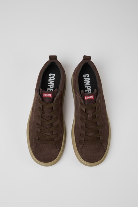 Camper AU Design Runner Brown Nubuck Sneakers For Men