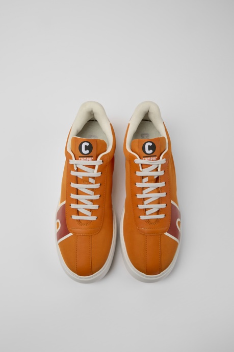 Camper AU Design Runner K21 Orange Red And White Sneakers For Men