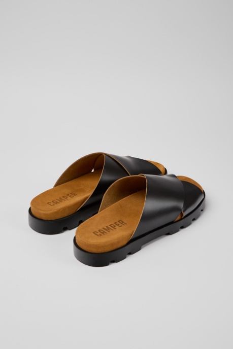 Brutus Sandal Black Leather Sandals For Men Camper AU New Arrivals