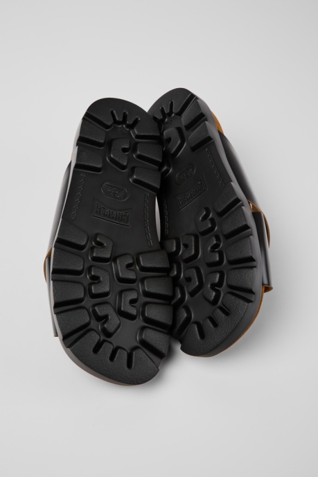 Brutus Sandal Black Leather Sandals For Men Camper AU New Arrivals