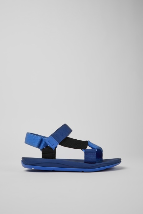 Exclusive Camper AU Match Blue And Black Recycled Pet Sandals For Men
