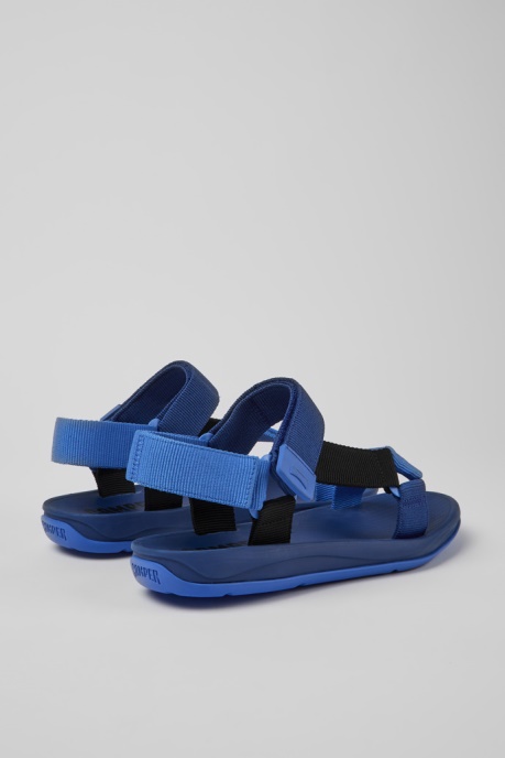Exclusive Camper AU Match Blue And Black Recycled Pet Sandals For Men
