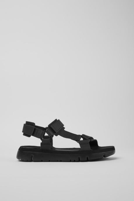 Exclusive Camper AU Oruga Black Leather Sandals For Men