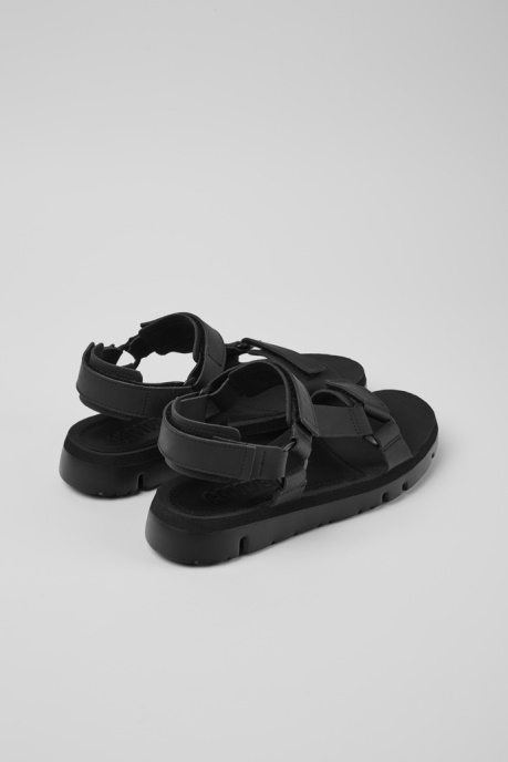 Exclusive Camper AU Oruga Black Leather Sandals For Men