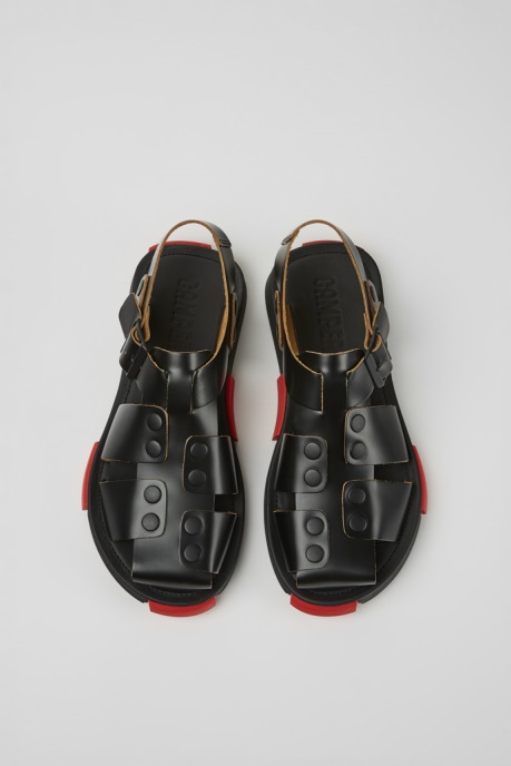 Set Black Leather Sandals For Men Exclusive Camper AU