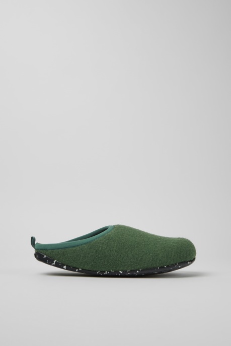 Design Wabi Green Wool Slippers For Men Camper AU