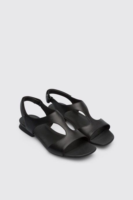 Camper AU Design Casi Myra Black Women's Textile T-Strap Sandal