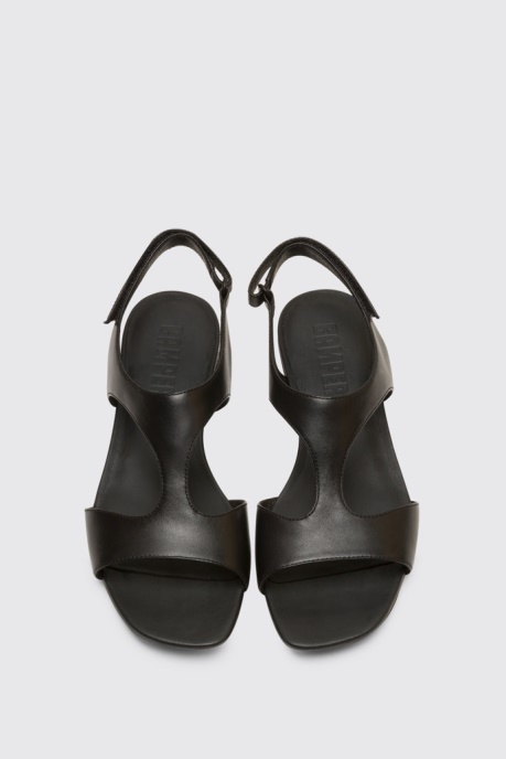 Camper AU Design Casi Myra Black Women's Textile T-Strap Sandal