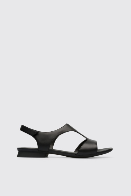 Camper AU Design Casi Myra Black Women's Textile T-Strap Sandal