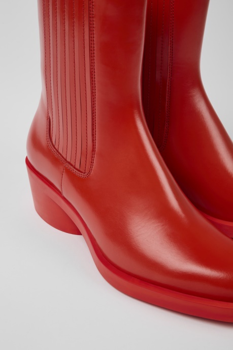 Bonnie Red Leather Boots For Women Camper AU New Arrivals