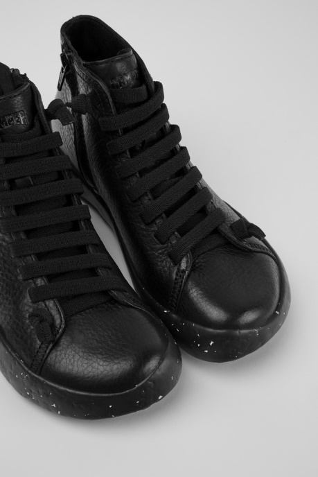 Camper AU Peu Stadium Black Leather Ankle Boots For Women New Arrivals