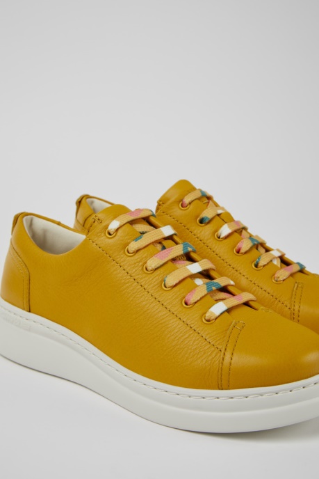 Exclusive Camper AU Runner Up Yellow Leather Sneakers For Women
