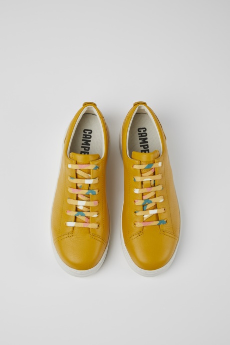 Exclusive Camper AU Runner Up Yellow Leather Sneakers For Women