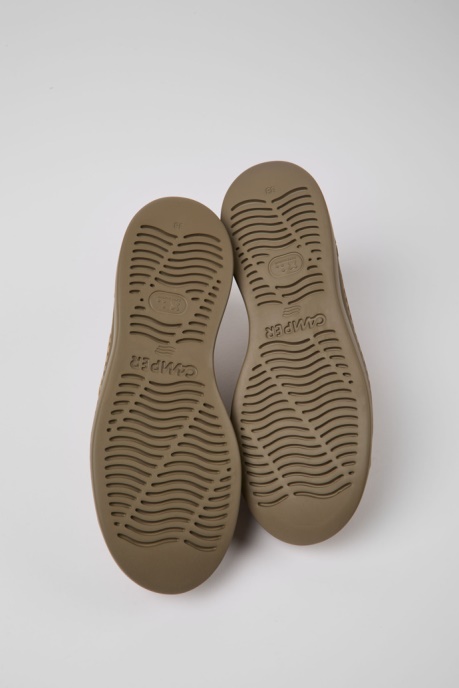 Runner Up Beige Recycled Leather Sneakers For Women Camper AU New Arrivals