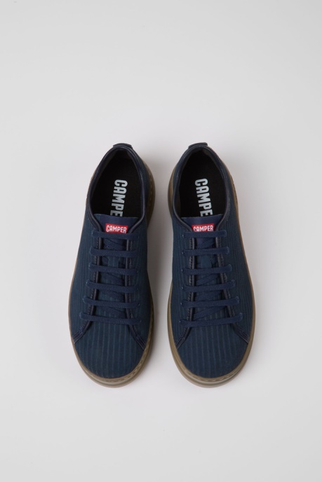 Camper AU Runner Up Blue Recycled Leather Sneakers For Women New Arrivals