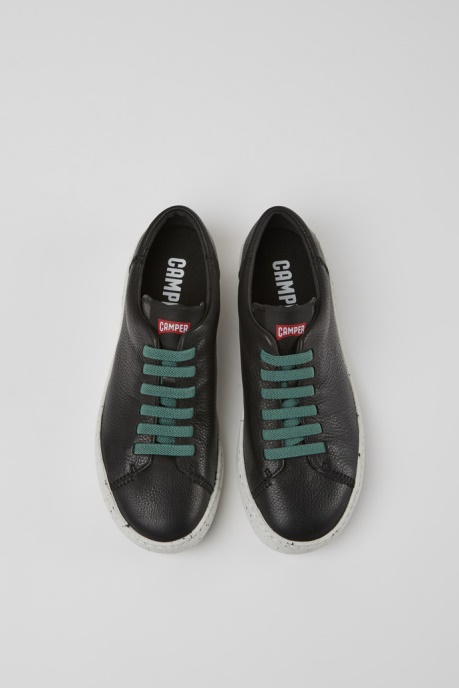 Peu Touring Black Leather Sneakers For Women Camper AU New Arrivals