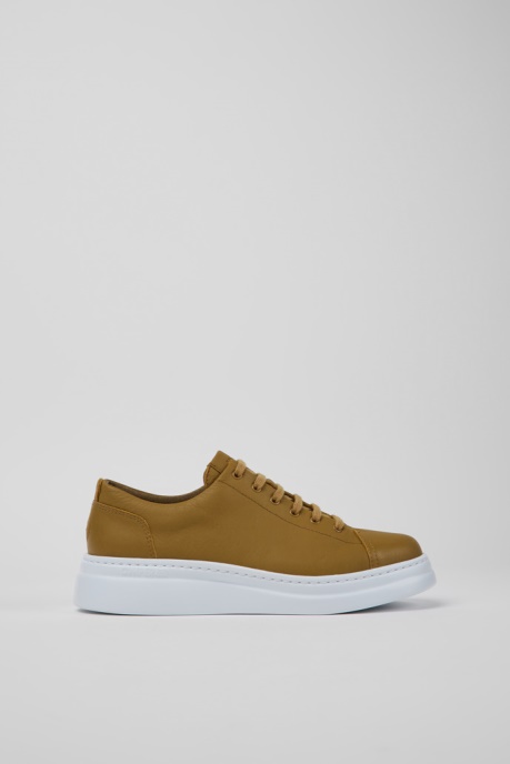 Design Runner Up Brown Leather Sneakers For Women Camper AU