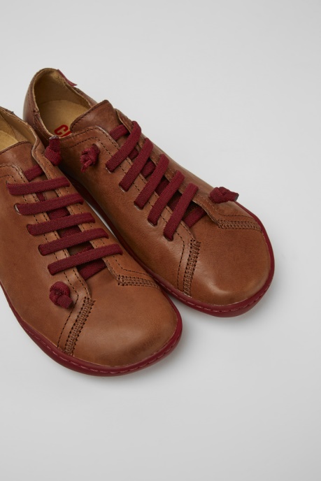 Camper AU Peu Brown Leather Shoes For Women New Arrivals