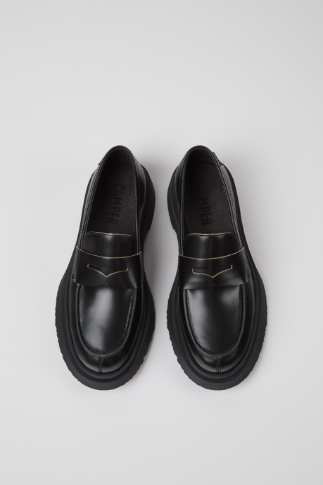 Exclusive Camper AU Walden Black Leather Loafers For Women