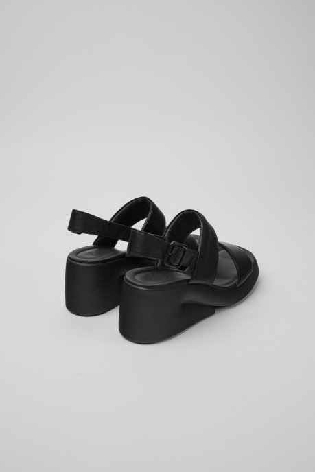 Exclusive Camper AU Kaah Black Leather Sandals For Women