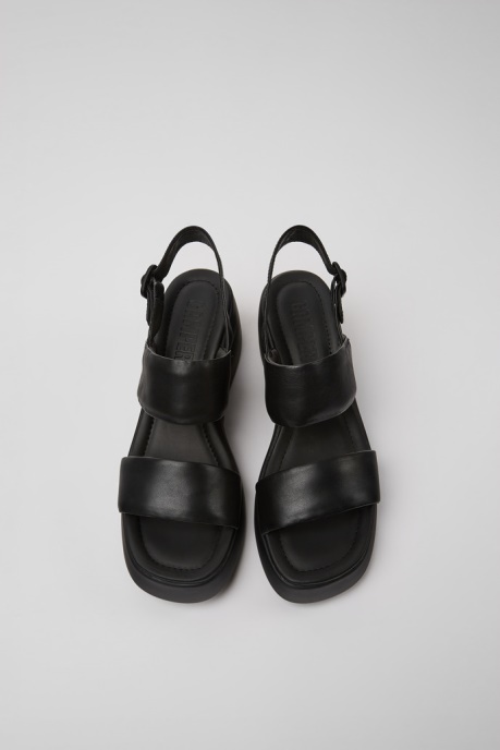 Exclusive Camper AU Kaah Black Leather Sandals For Women