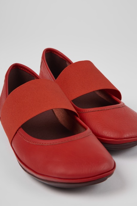 Camper AU Design Right Red Leather Shoes For Women