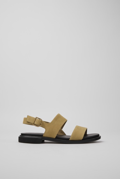 Camper AU Design Edy Brown Leather Sandals For Women