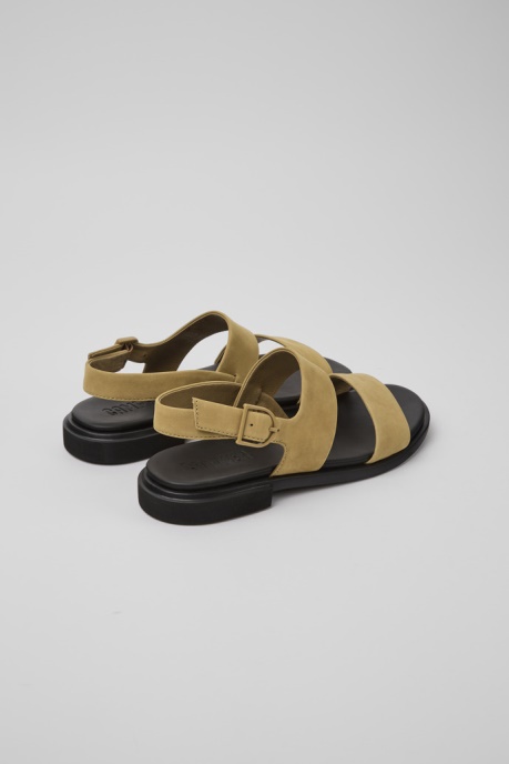 Camper AU Design Edy Brown Leather Sandals For Women