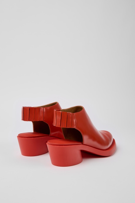 Camper AU Design Bonnie Red Leather Heels For Women
