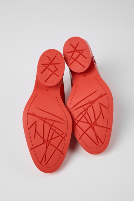 Camper AU Design Bonnie Red Leather Heels For Women