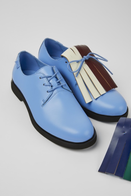 Exclusive Camper AU Twins Blue And Green Leather Shoes For Women