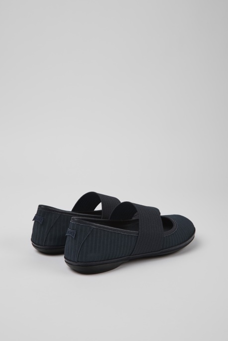 Exclusive Camper AU Right Blue Recycled Leather Ballerina Flats For Women