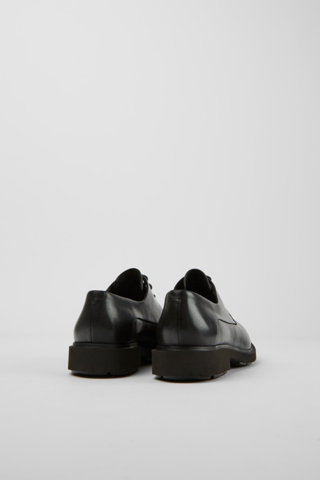 Design Neuman Black Leather Lace-Up Shoes Camper AU