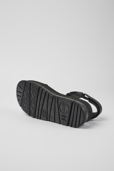 Oruga Up Black Leather Sandals For Women Exclusive Camper AU